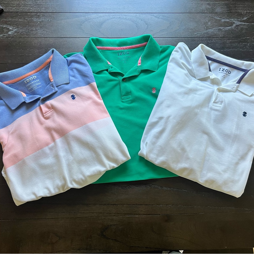 Lot of XL Izod Advantage Polo shirts